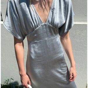 Oak and Fort Satin Butterfly Midi Dress
